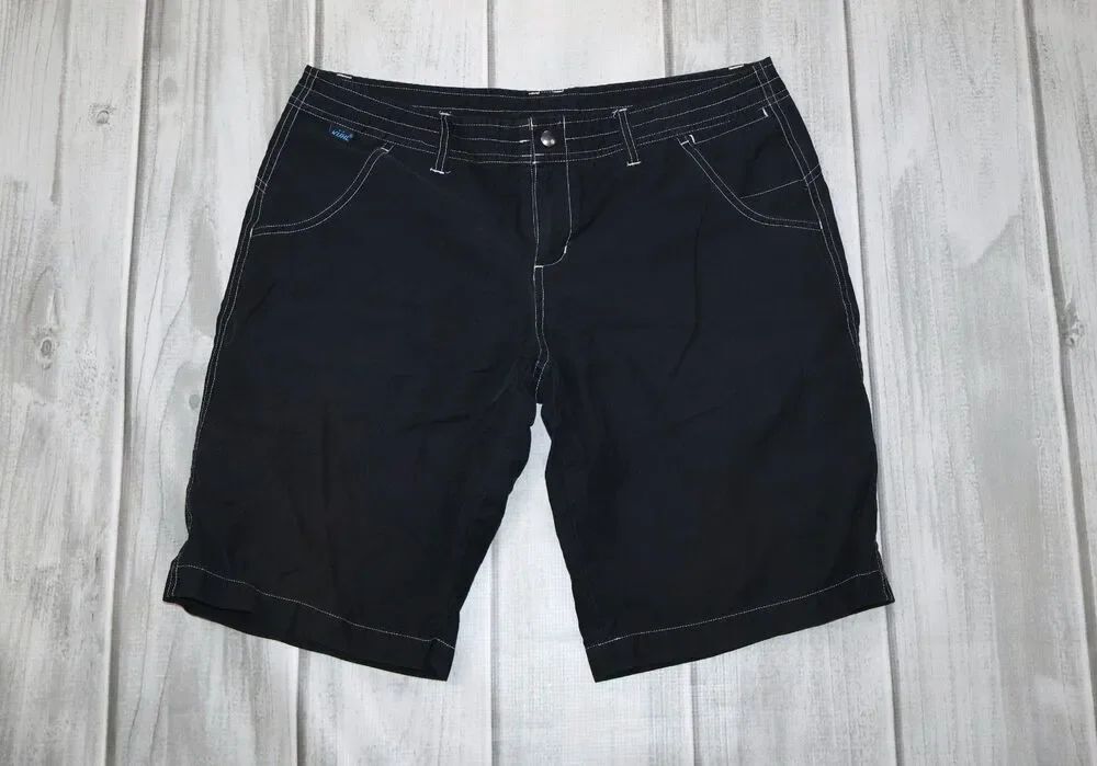 Kuhl Splash 11" Shorts Women's Size Large UPF 50 Outdoor Hiking Cargo Black